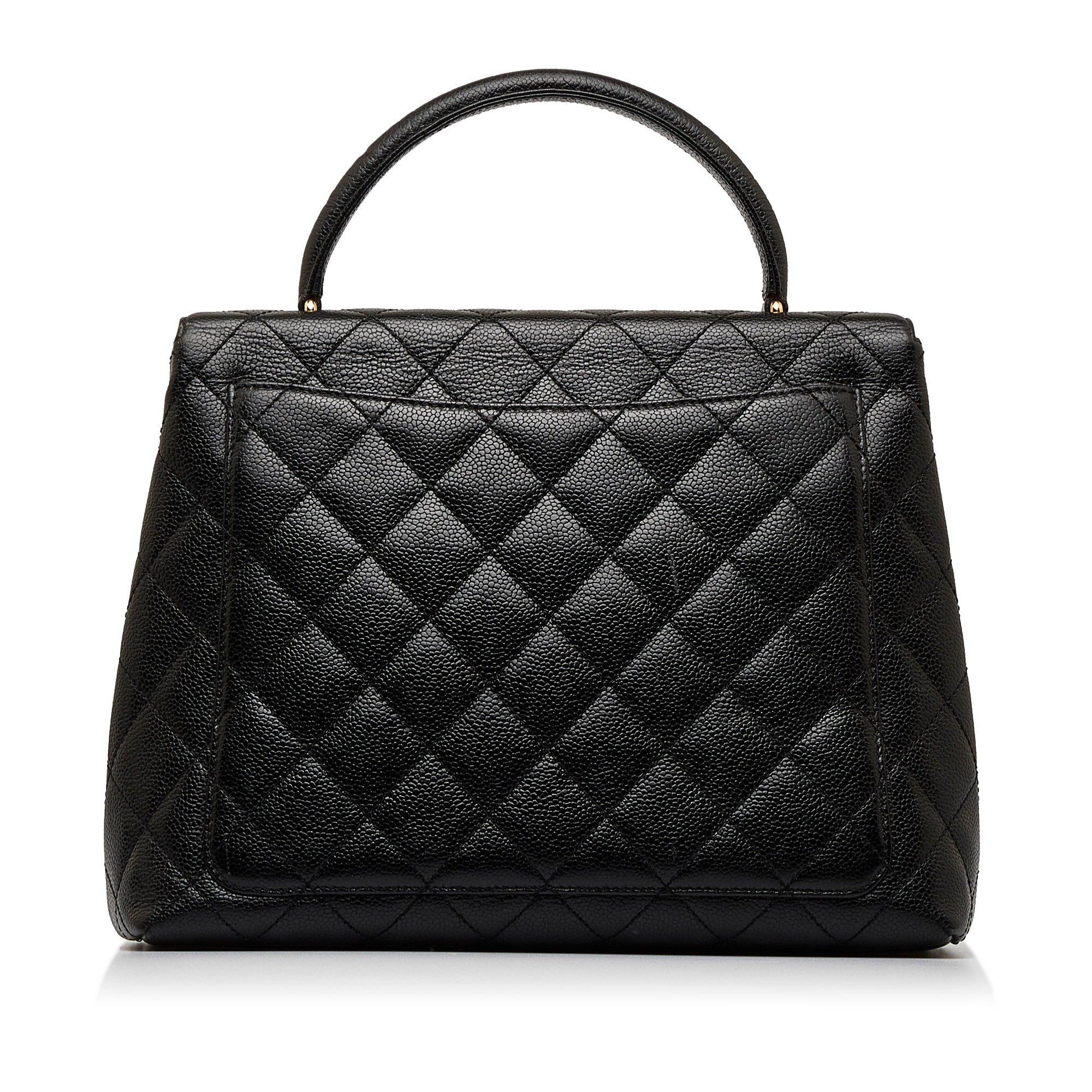 Black Chanel Caviar Kelly Top Handle Handbag – Designer Revival