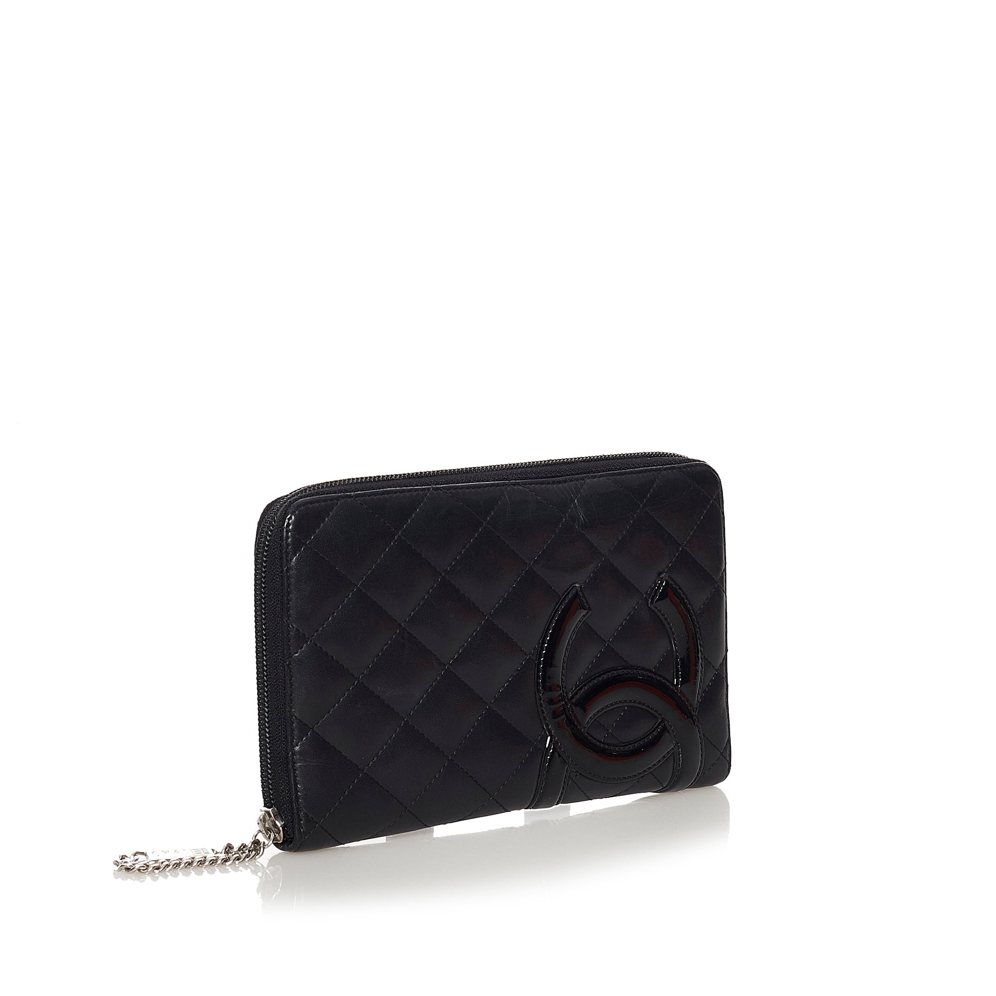 Chanel Zippy Quilted Lambskin Leather Cambon CC Wallet CC-0520N-0186
