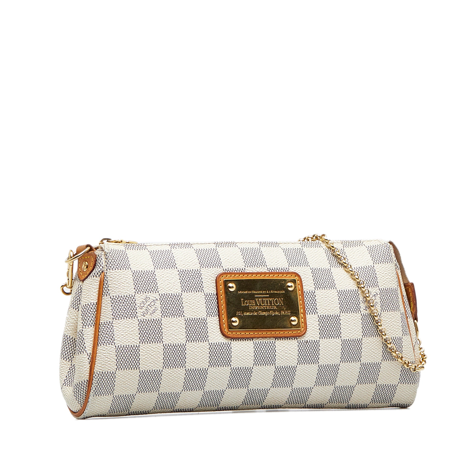 brugervejledning Berolige Arbejdsløs White Louis Vuitton Damier Azur Eva Crossbody Bag | Designer Revival