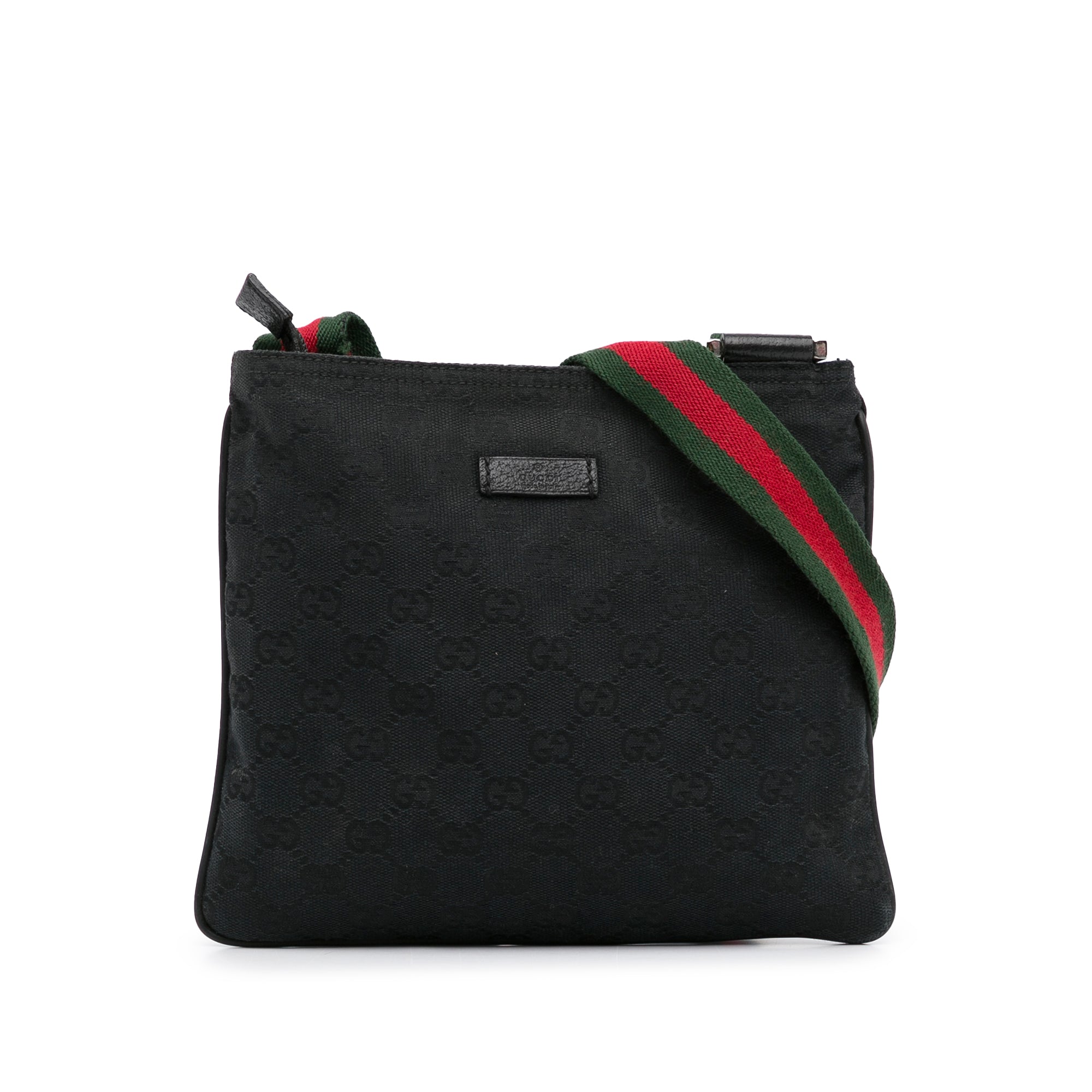 GUCCI Sherry GG Nylon Leather Tote Bag Hand Bag Black 293592, RvceShops  Revival