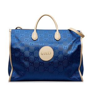 Blue Gucci Large GG Nylon Off the Grid Tote Bag