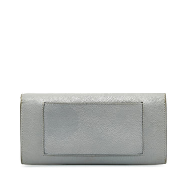 Gray Celine Continental Leather Wallet - Designer Revival