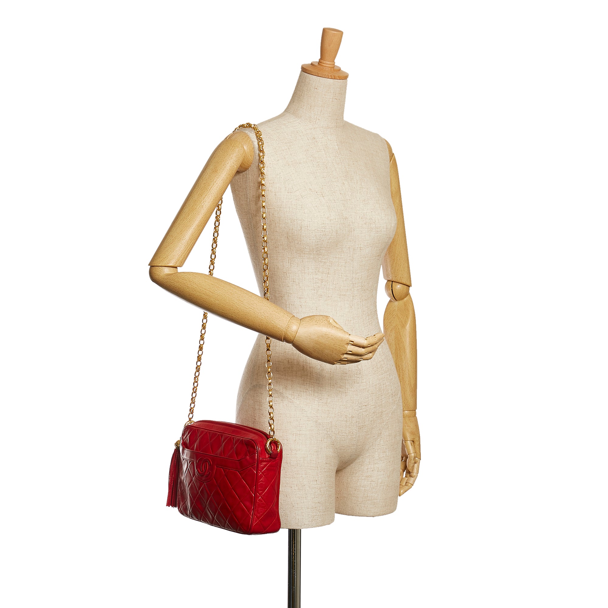 Red Chanel CC Matelasse Crossbody Bag – Designer Revival