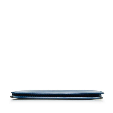 Blue Louis Vuitton Epi Porte 2 Cartes Vertical Card Holder - Designer Revival