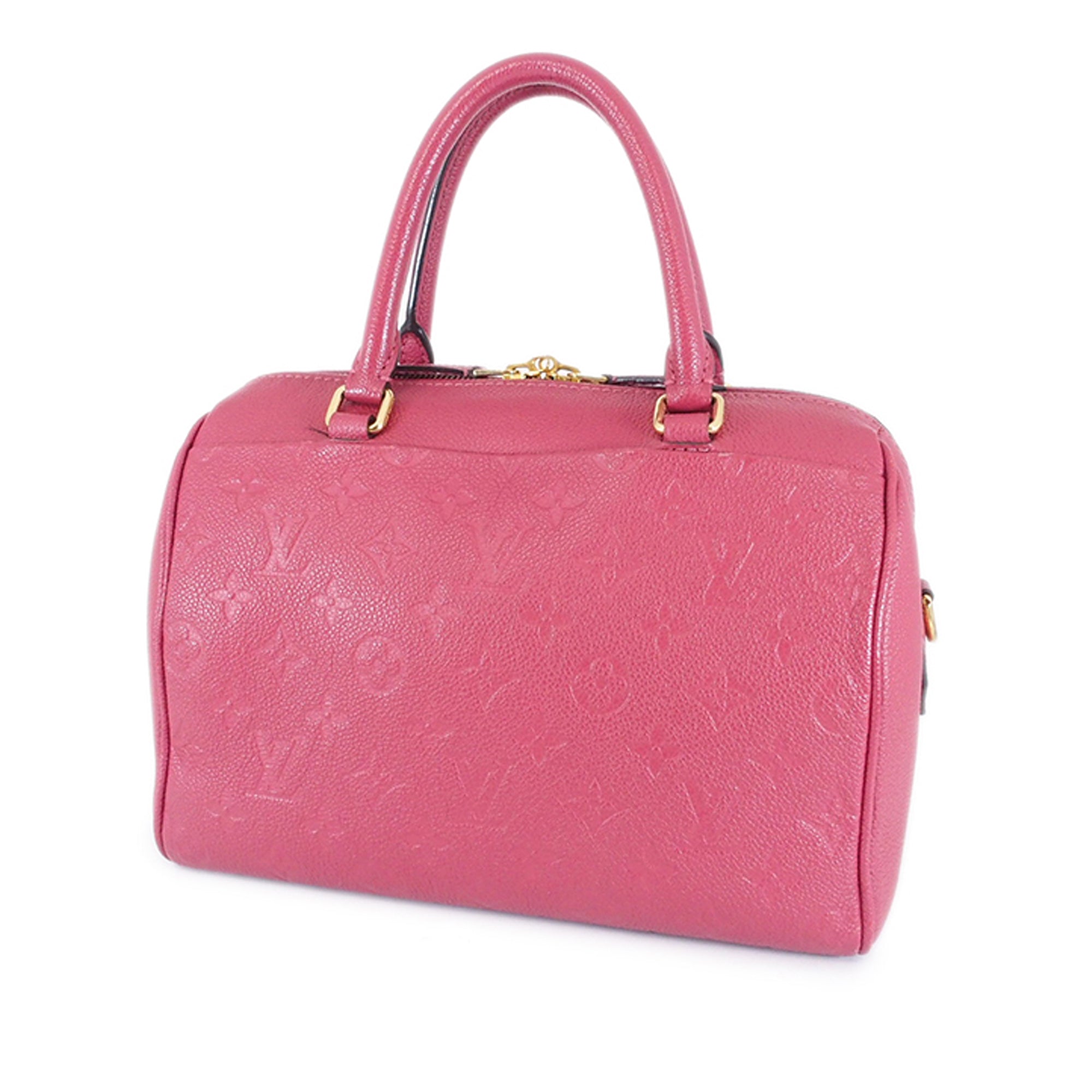 Louis Vuitton Pink Monogram Empreinte Speedy Bandouliere 25