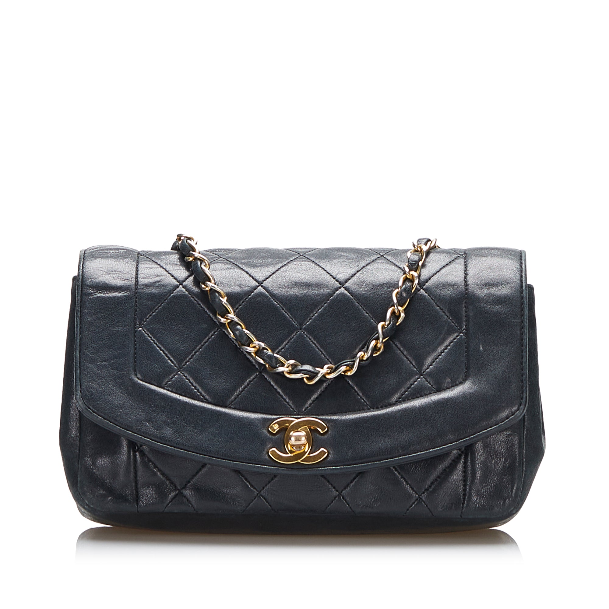 Diana Class Flap Cross Body Bag (Authentic Pre-Owned)  Vintage chanel bag,  Leather crossbody bag, Crossbody bag