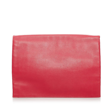 Red Celine Trio Clutch Bag - Designer Revival