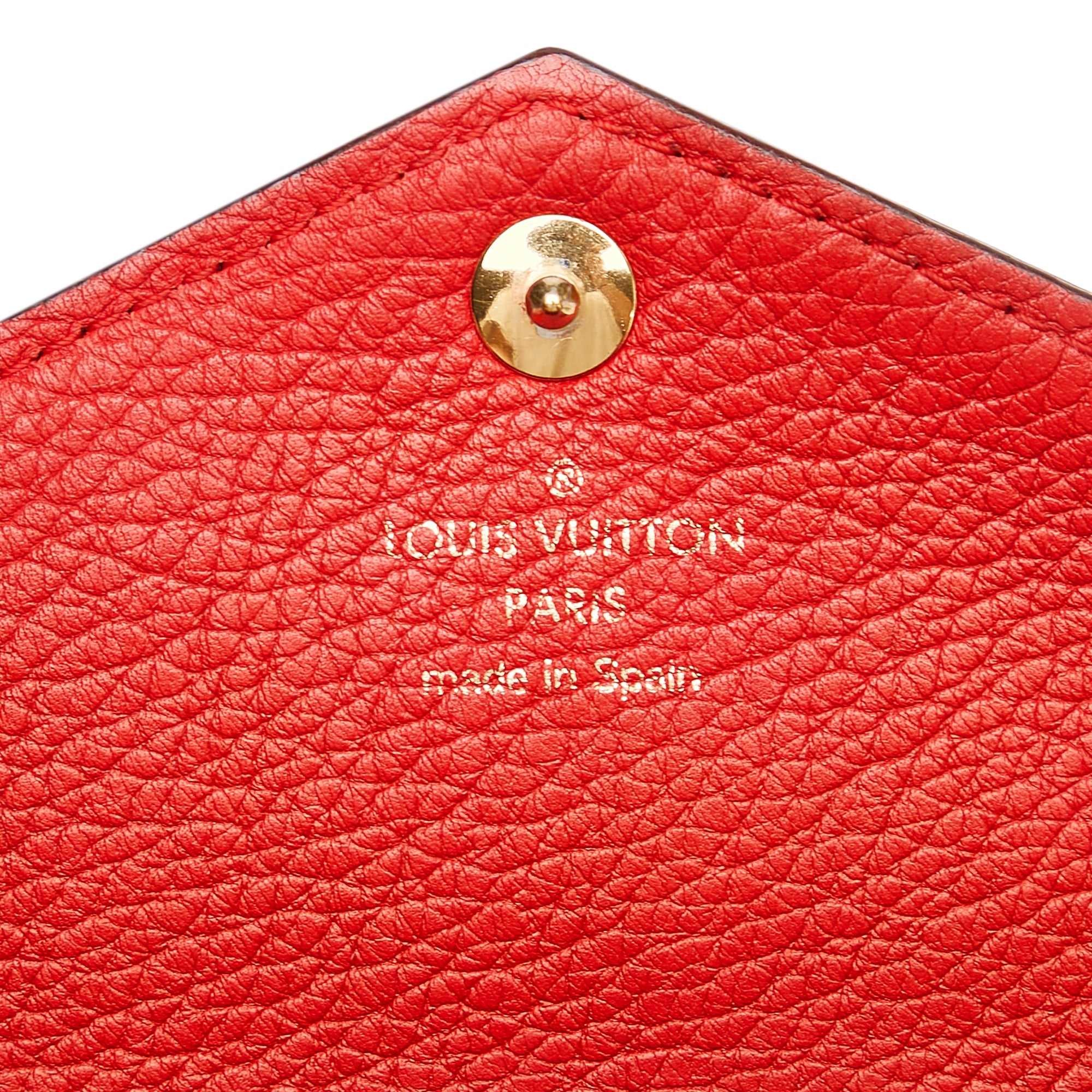 Louis Vuitton Leather Long Wallet Logo Long Wallets