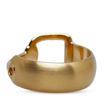 Gold Gucci Horsebit Scarf Ring - Designer Revival