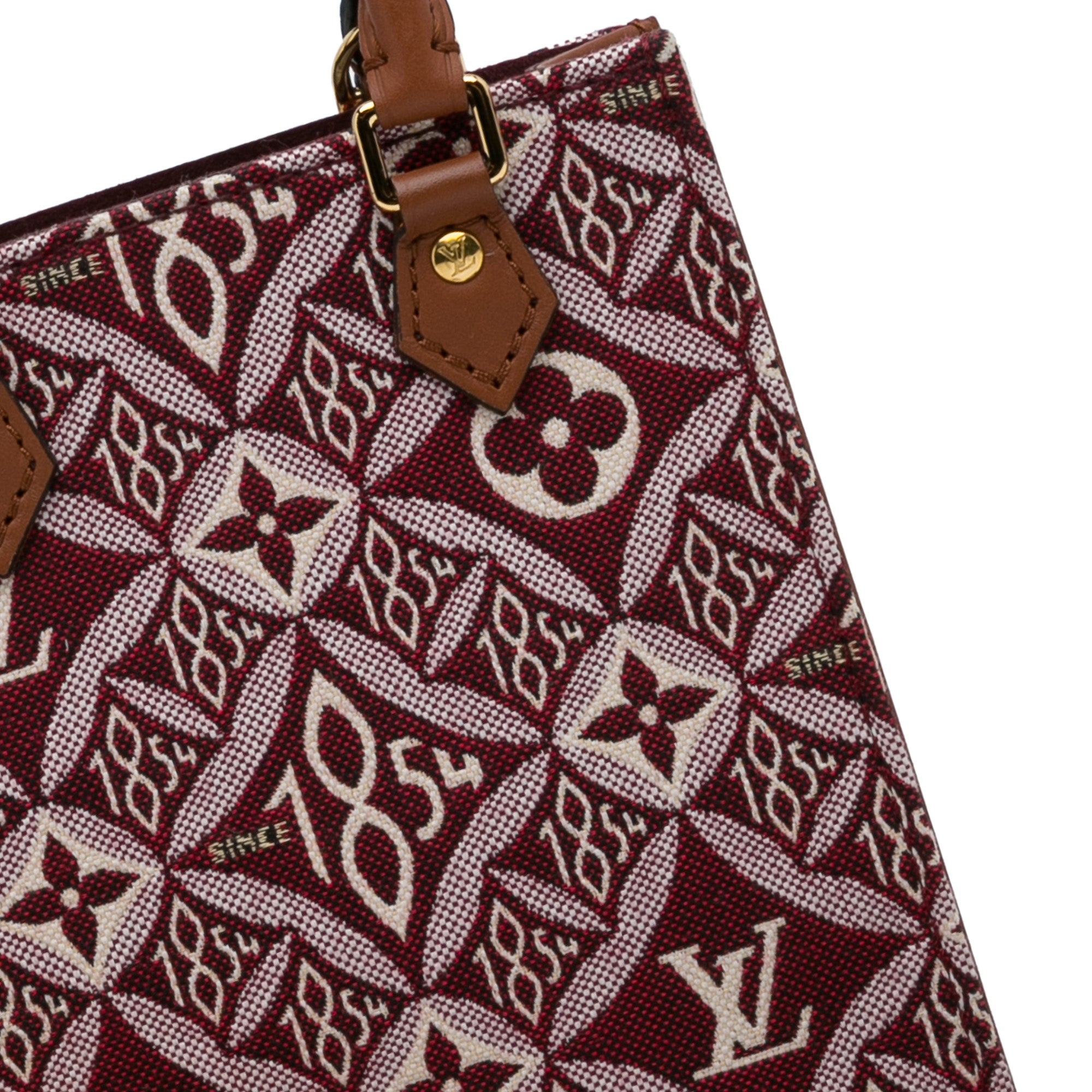 Louis Vuitton petit sac plat collection Since 1854 Red Cotton ref