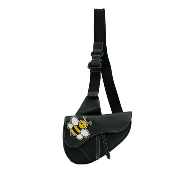 Black Dior x Kaws Bee Saddle Bag - Designer Revival