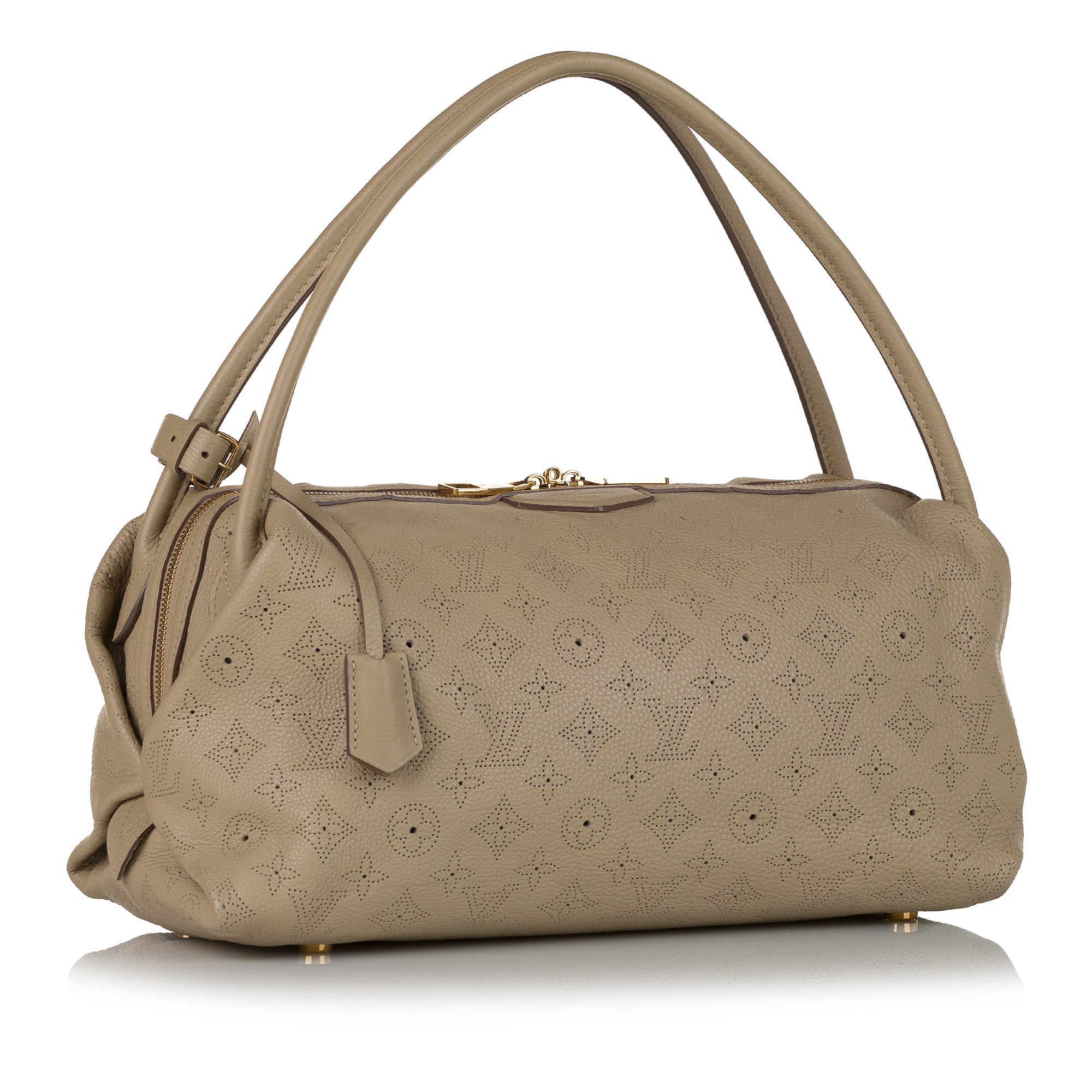Louis Vuitton Beige Mahina Lather On My Side MM Tote Bag Louis