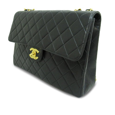 Black Chanel Jumbo Classic Lambskin Single Flap Bag - Designer Revival