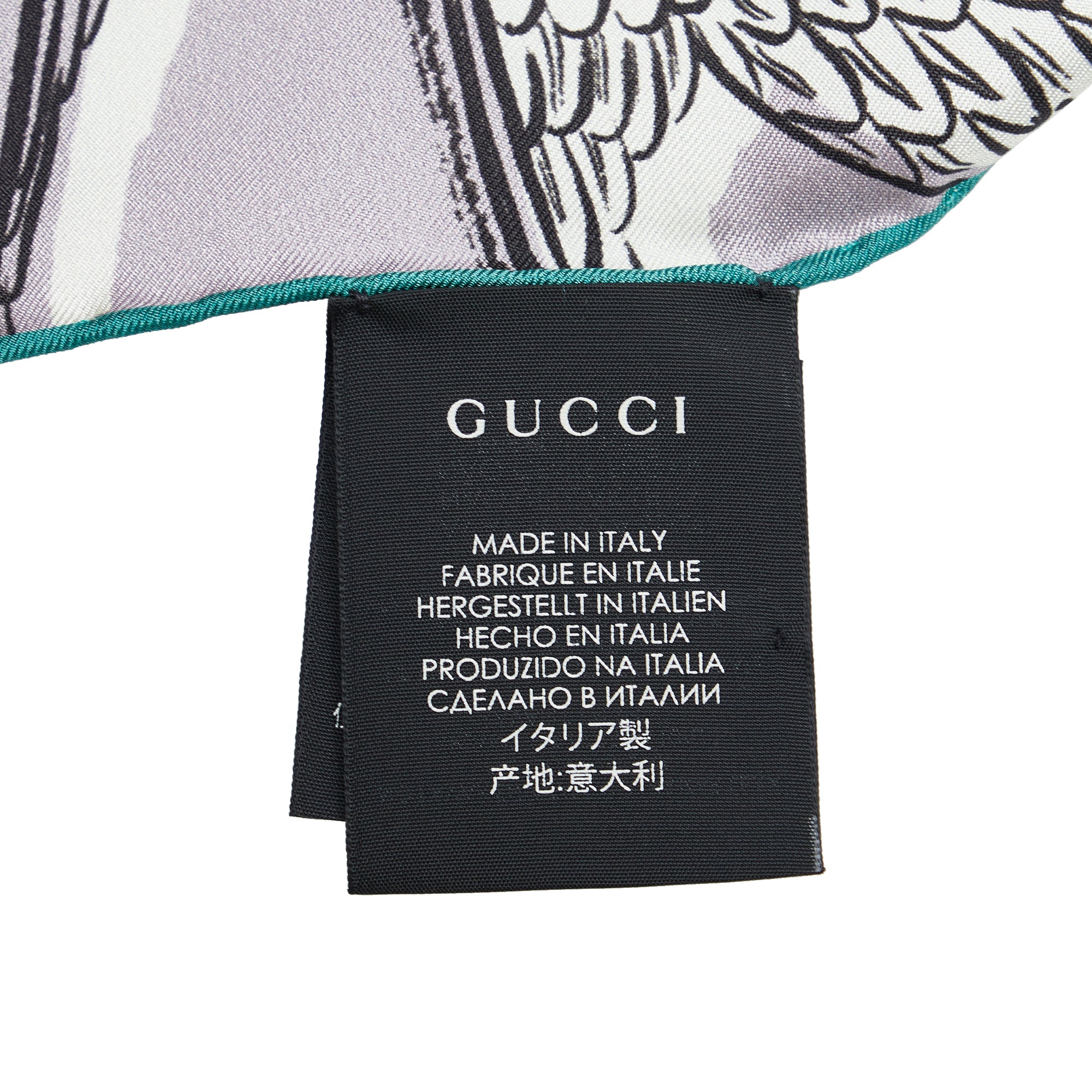 Multi Gucci Printed Silk Scarf Scarves