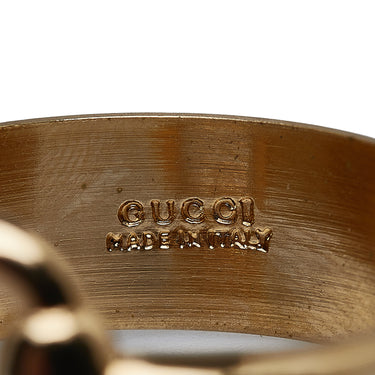 Gold Gucci Horsebit Scarf Ring - Designer Revival