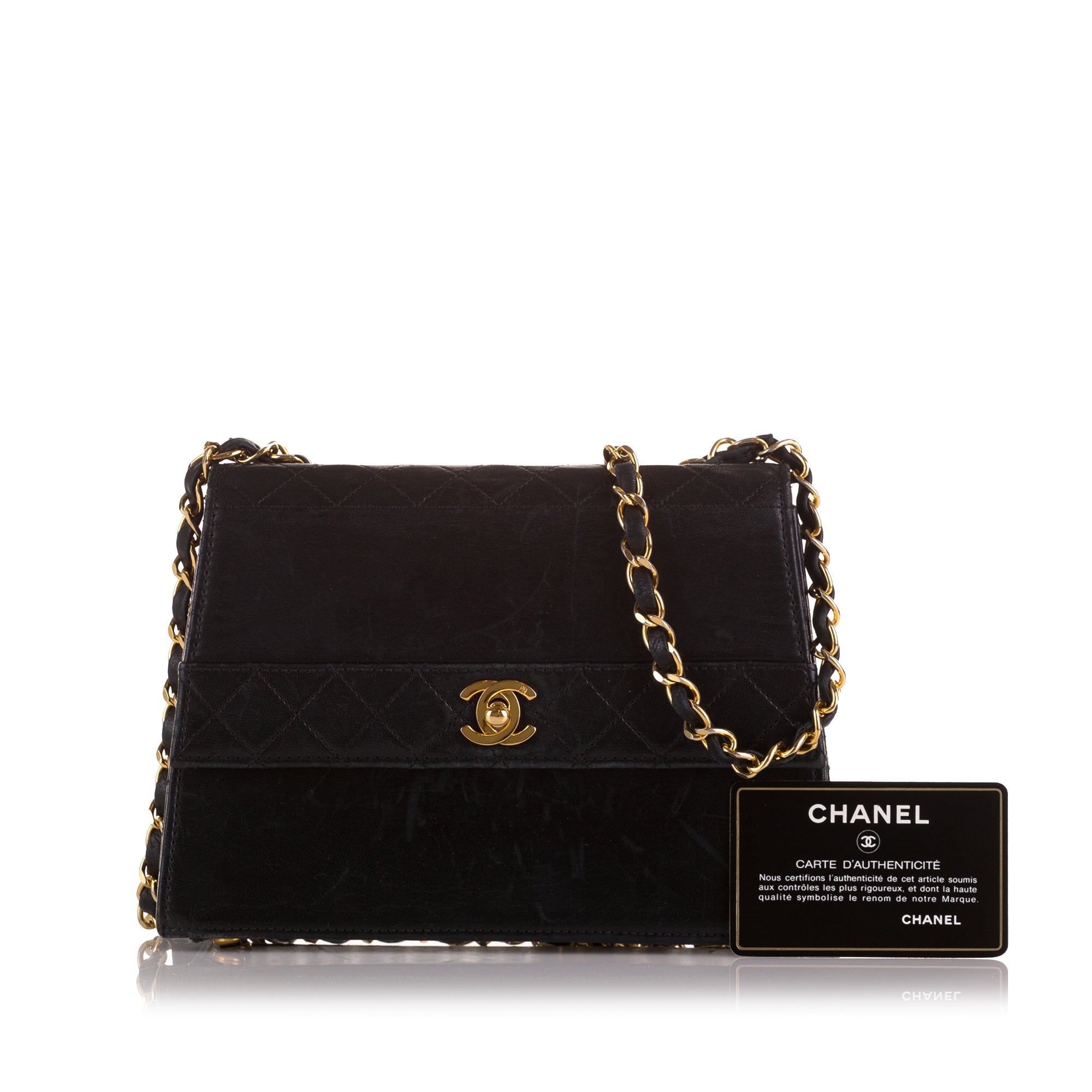 Black Chanel Timeless CC Lambskin Leather Flap Bag – Designer Revival