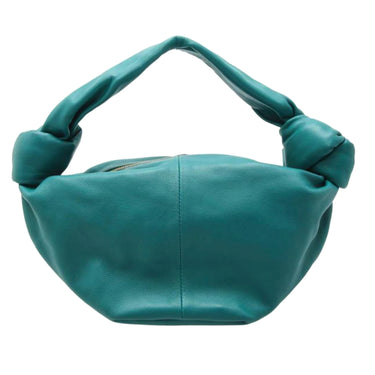 Green Bottega Veneta Double Knot Leather Handbag - Designer Revival