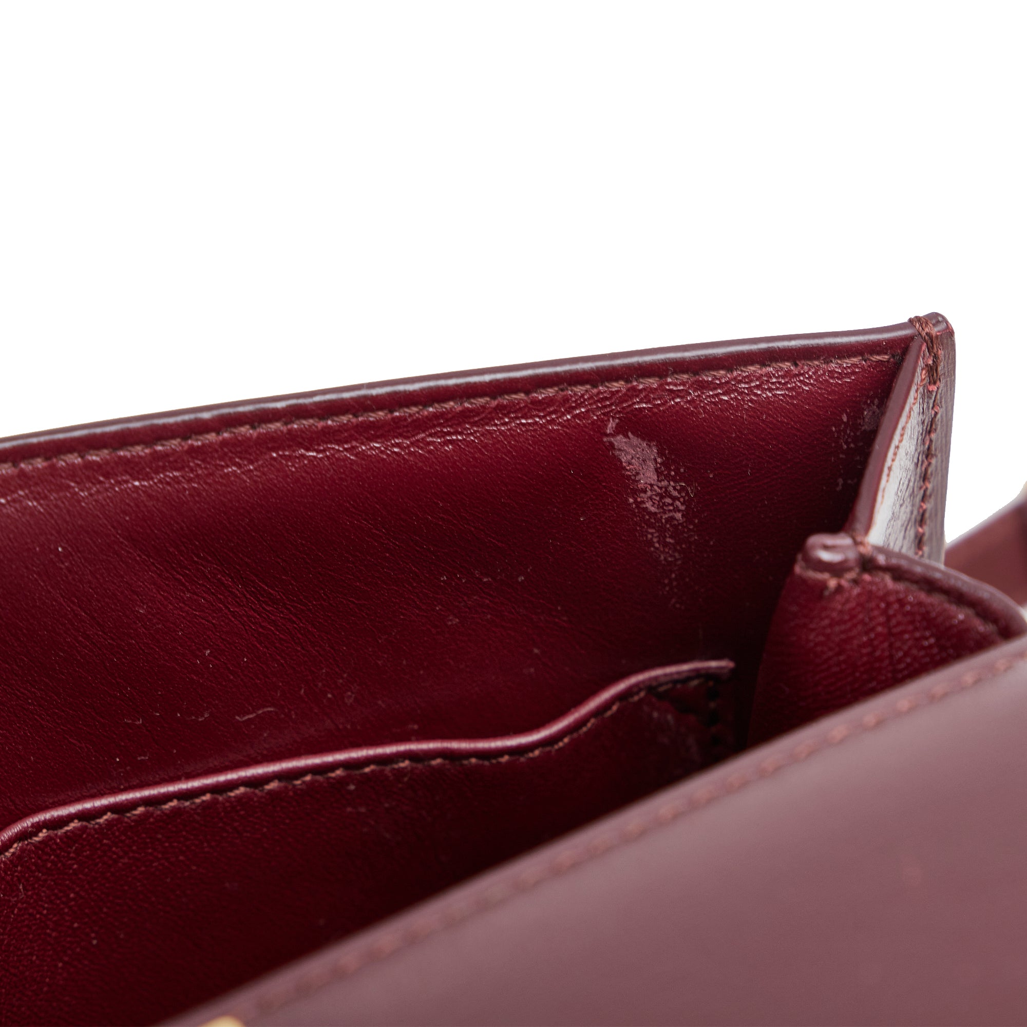 Red Celine Medium Classic Box Crossbody Bag - Designer Revival