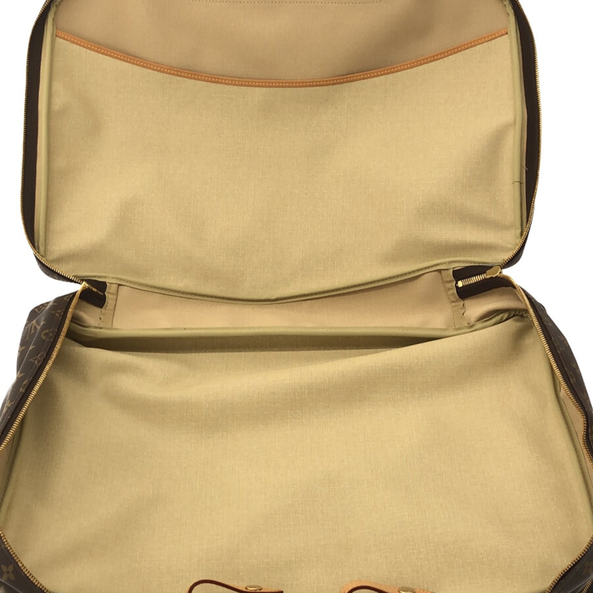 LOUIS VUITTON VIntage Alize brown monogram leather 2 compartment bag  garment bag