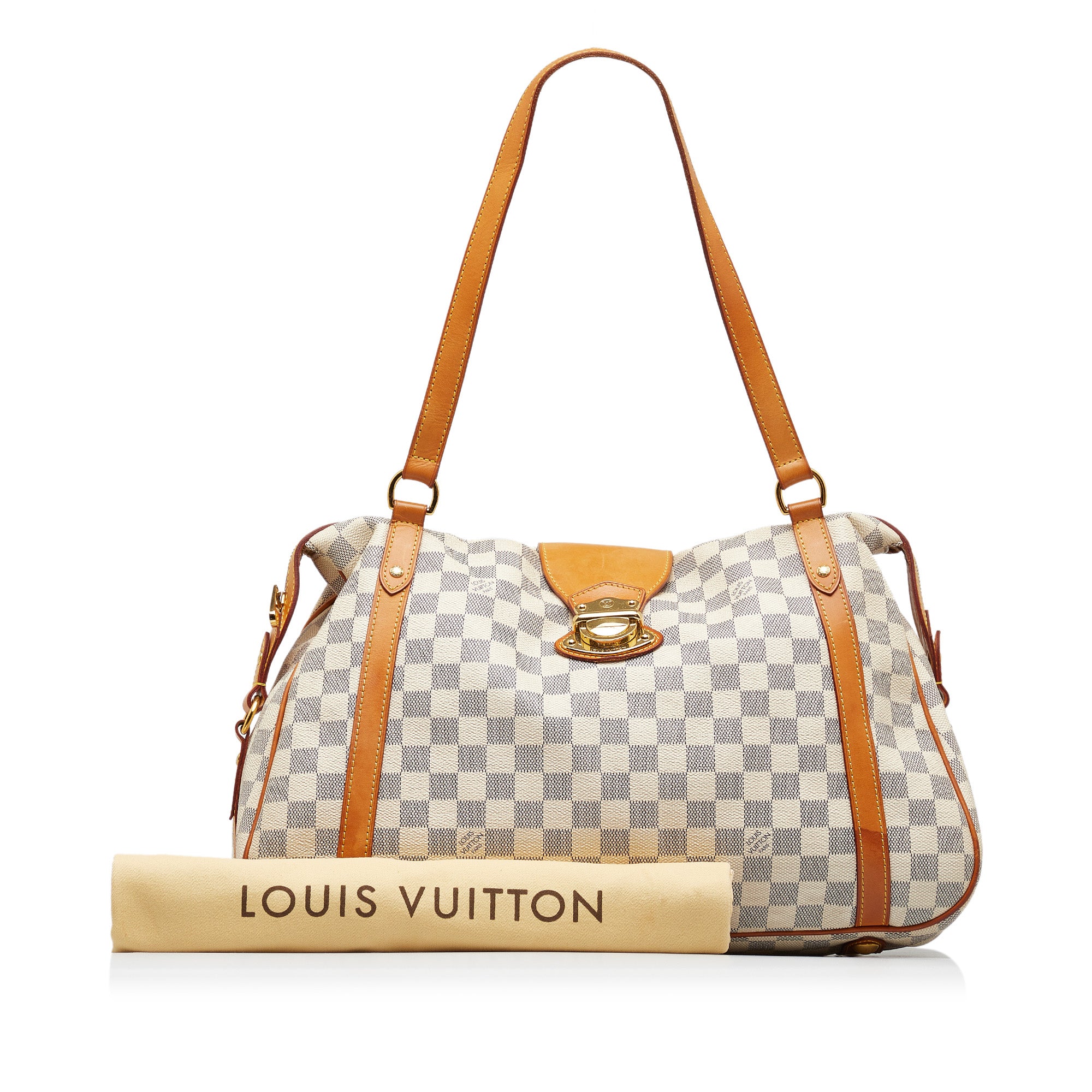Auth Louis Vuitton Damier Azur Speedy Satchel Bag Exc