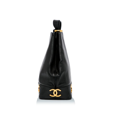Black Chanel CC Bucket Bag - Designer Revival