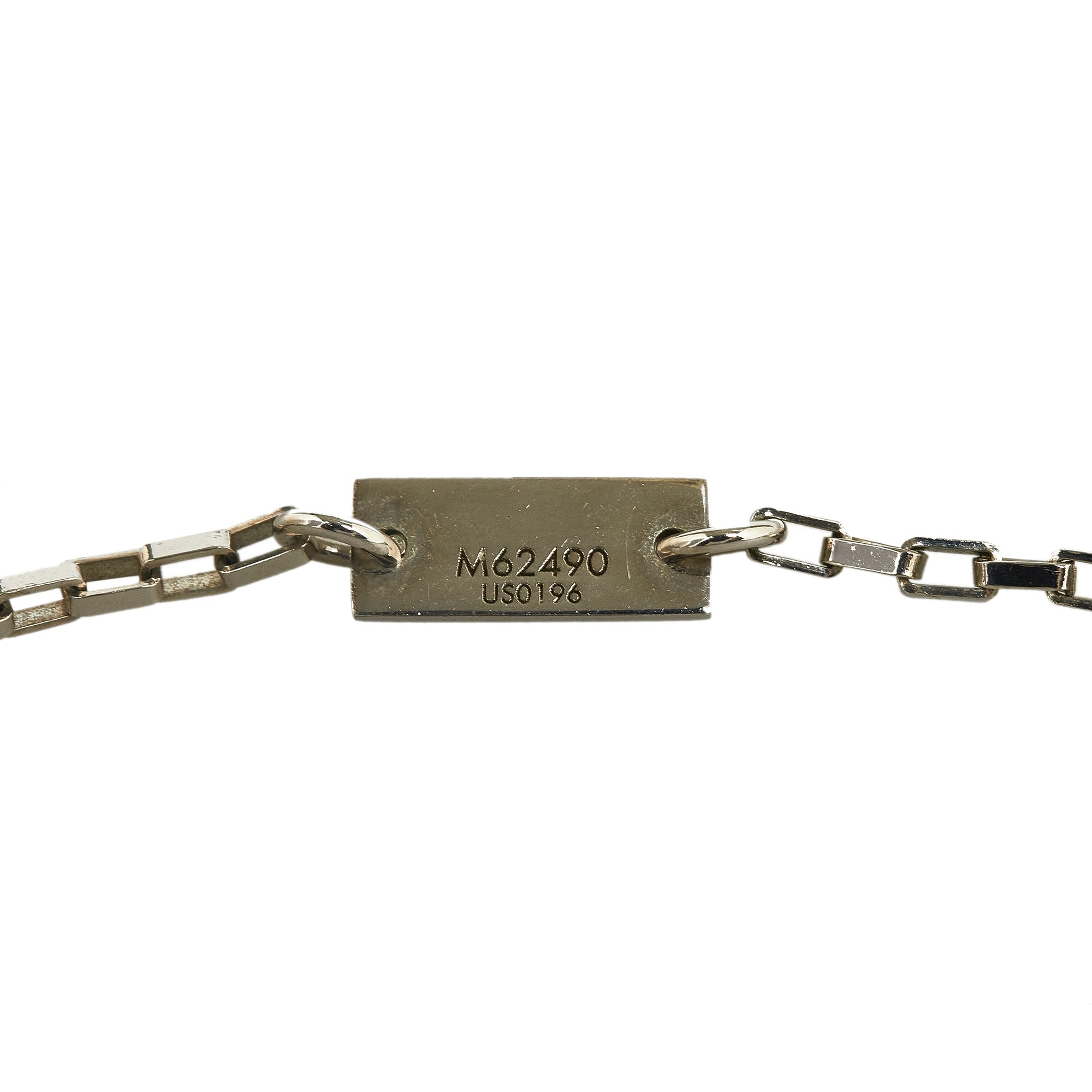 Silver Louis Vuitton Damier Black Necklace – Designer Revival