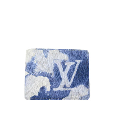 White Louis Vuitton Monogram Watercolor Multiple Wallet - Designer Revival
