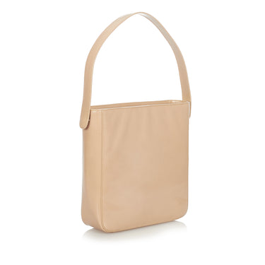 Beige Prada Leather Shoulder Bag - Designer Revival