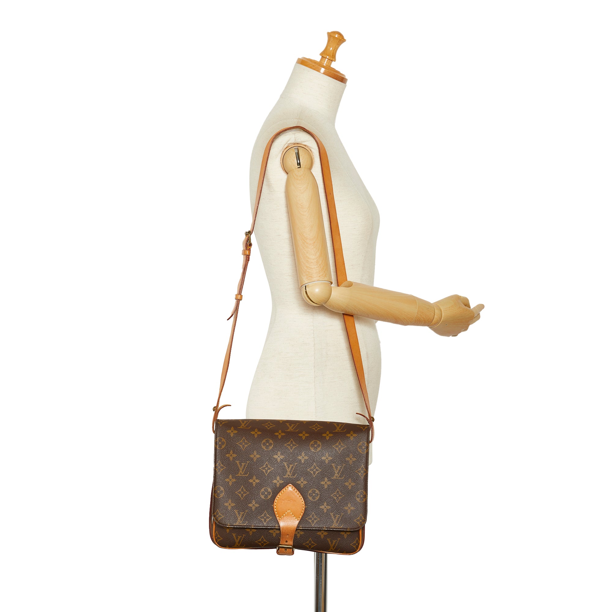 Brown Louis Vuitton Monogram Cartouchiere GM Crossbody Bag – Designer  Revival