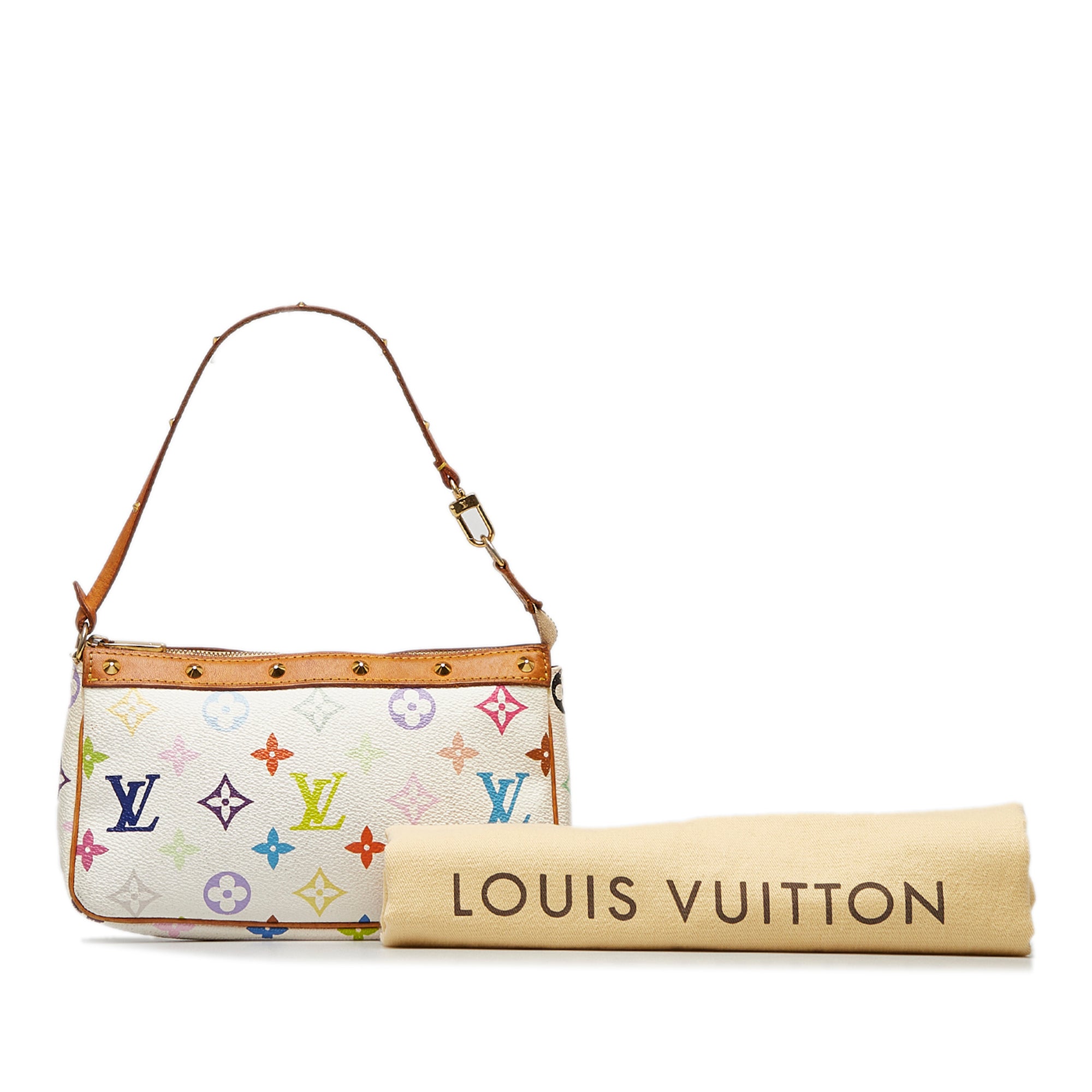 Louis Vuitton Monogram Multicolor Pochette Accessoires - White