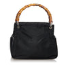 Black Gucci Bamboo Nylon Handbag