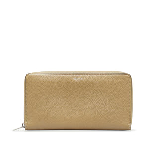 Brown Celine Leather Long Wallet