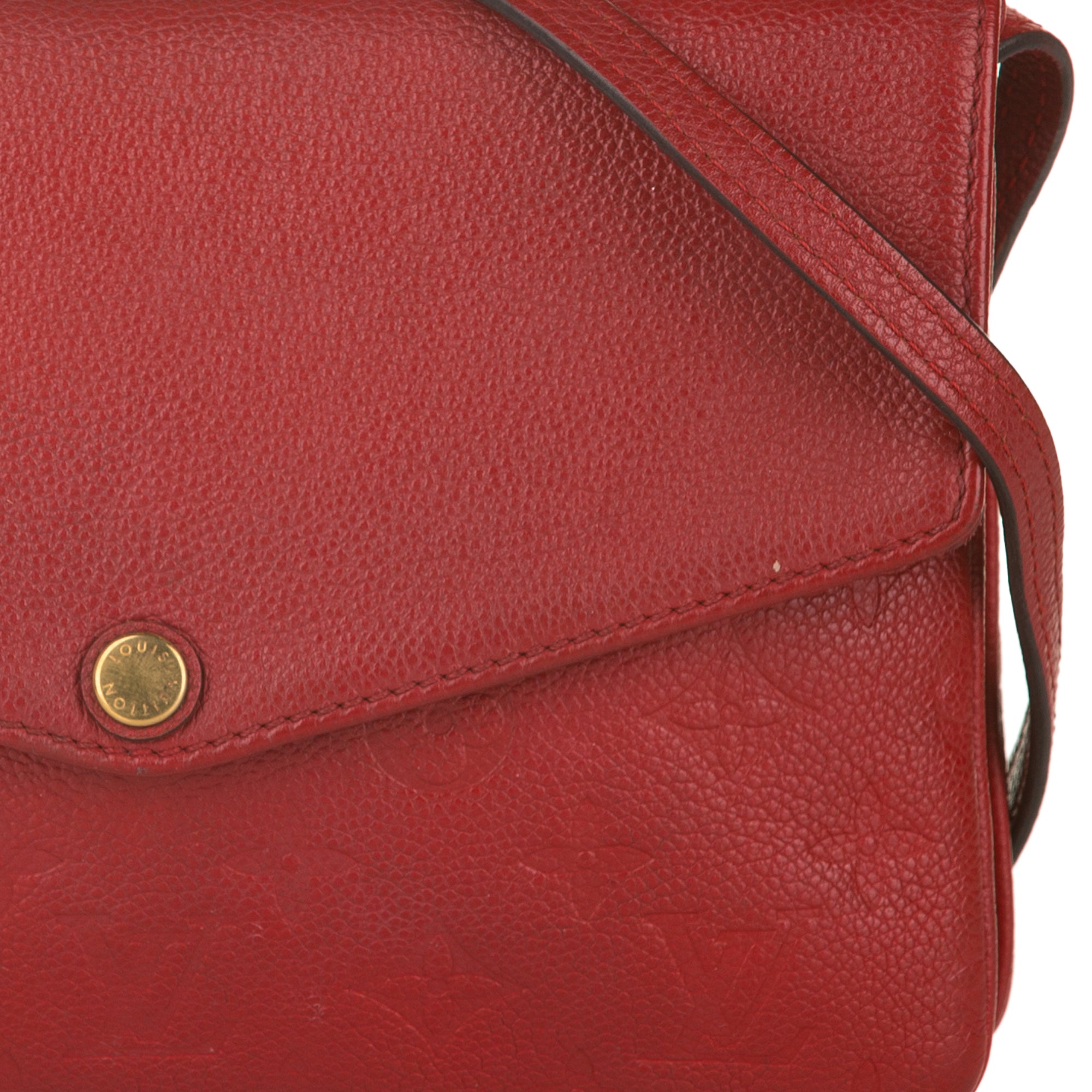 Louis Vuitton - Authenticated Twice Handbag - Leather Red Plain for Women, Very Good Condition