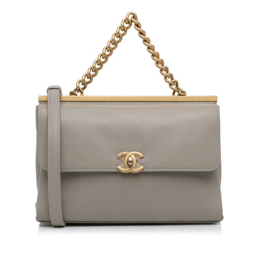 Chanel Grey Small Coco Luxe Flap Bag