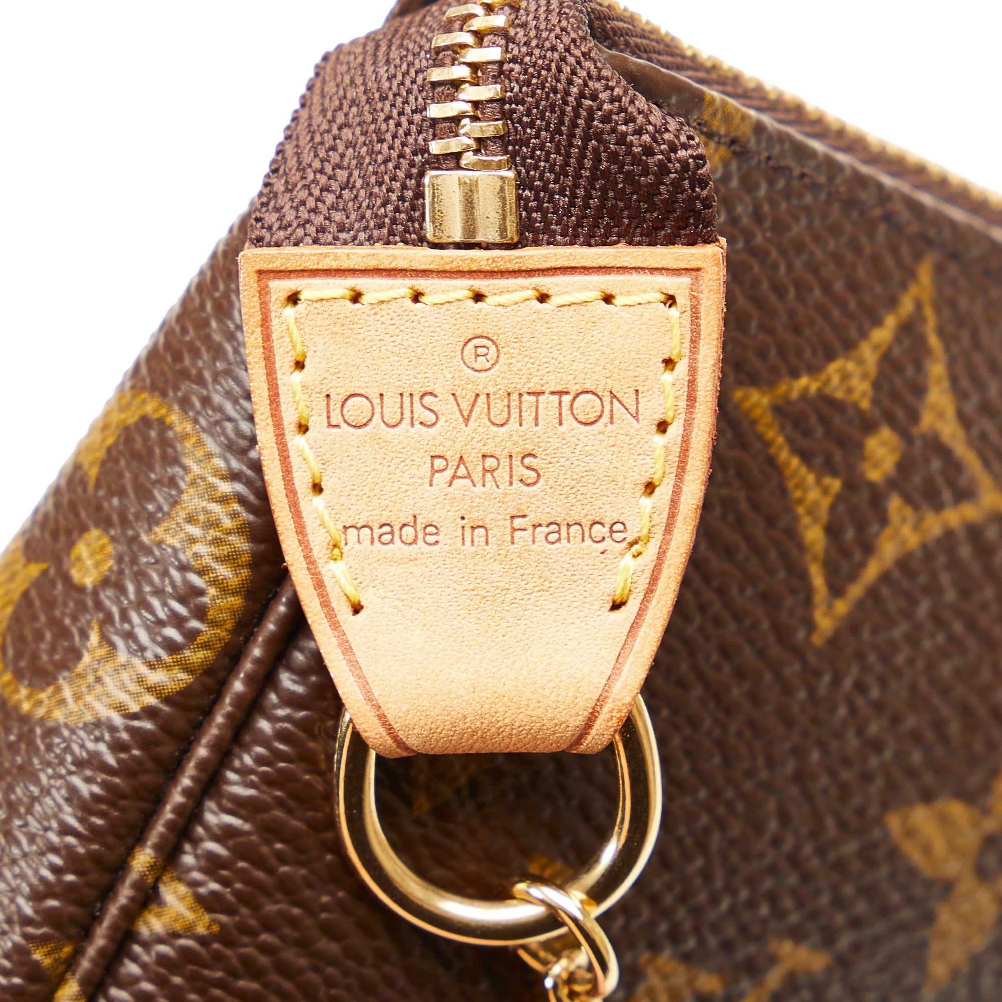 RvceShops Revival, Brown Louis Vuitton Damier Ebene Mini Pochette  Accessoires Baguette