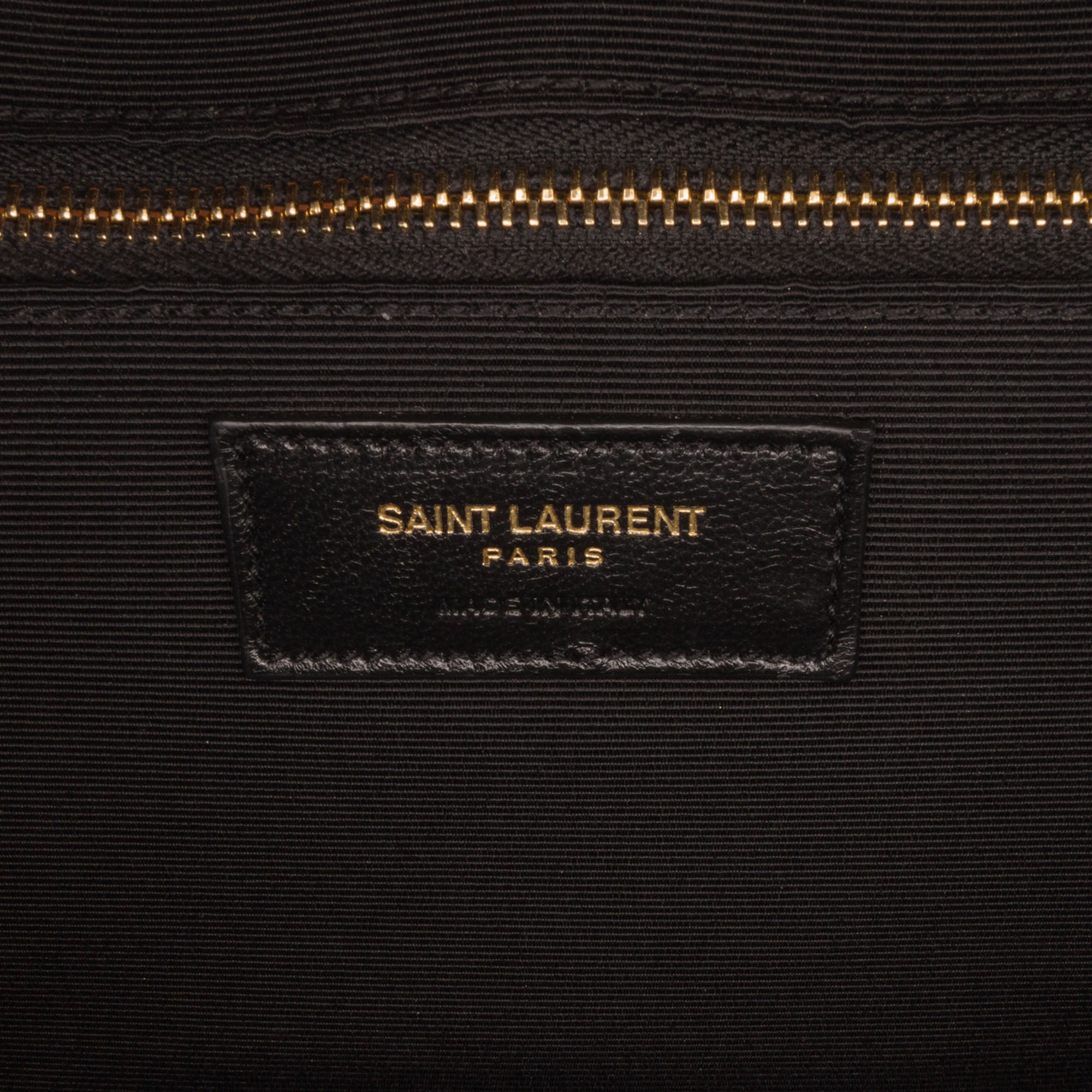 Beige Saint Laurent Monogram Chevron Envelope Shoulder Bag