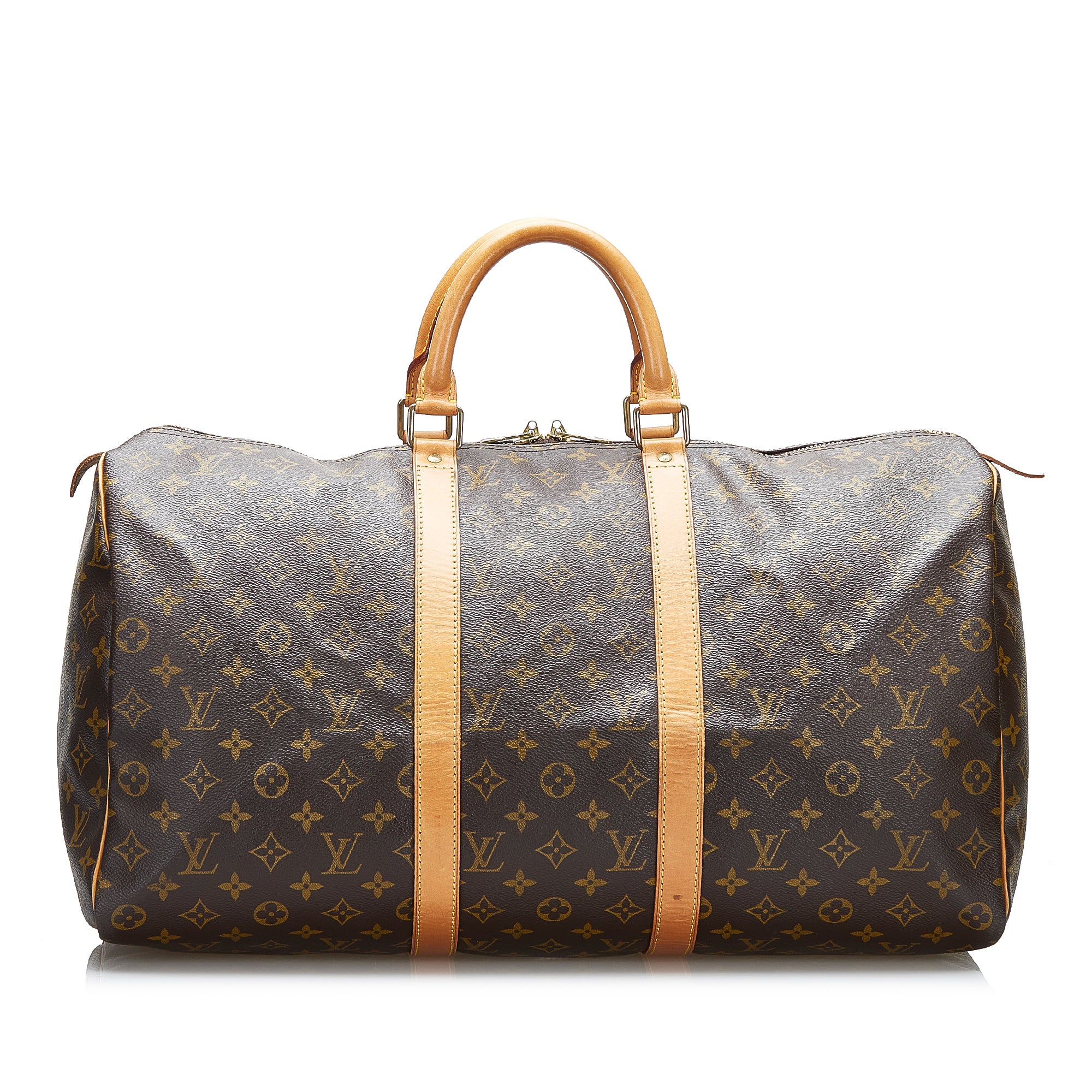 LOUIS VUITTON KEEPALL 50 TRAVEL BAG, monogram canvas with full top