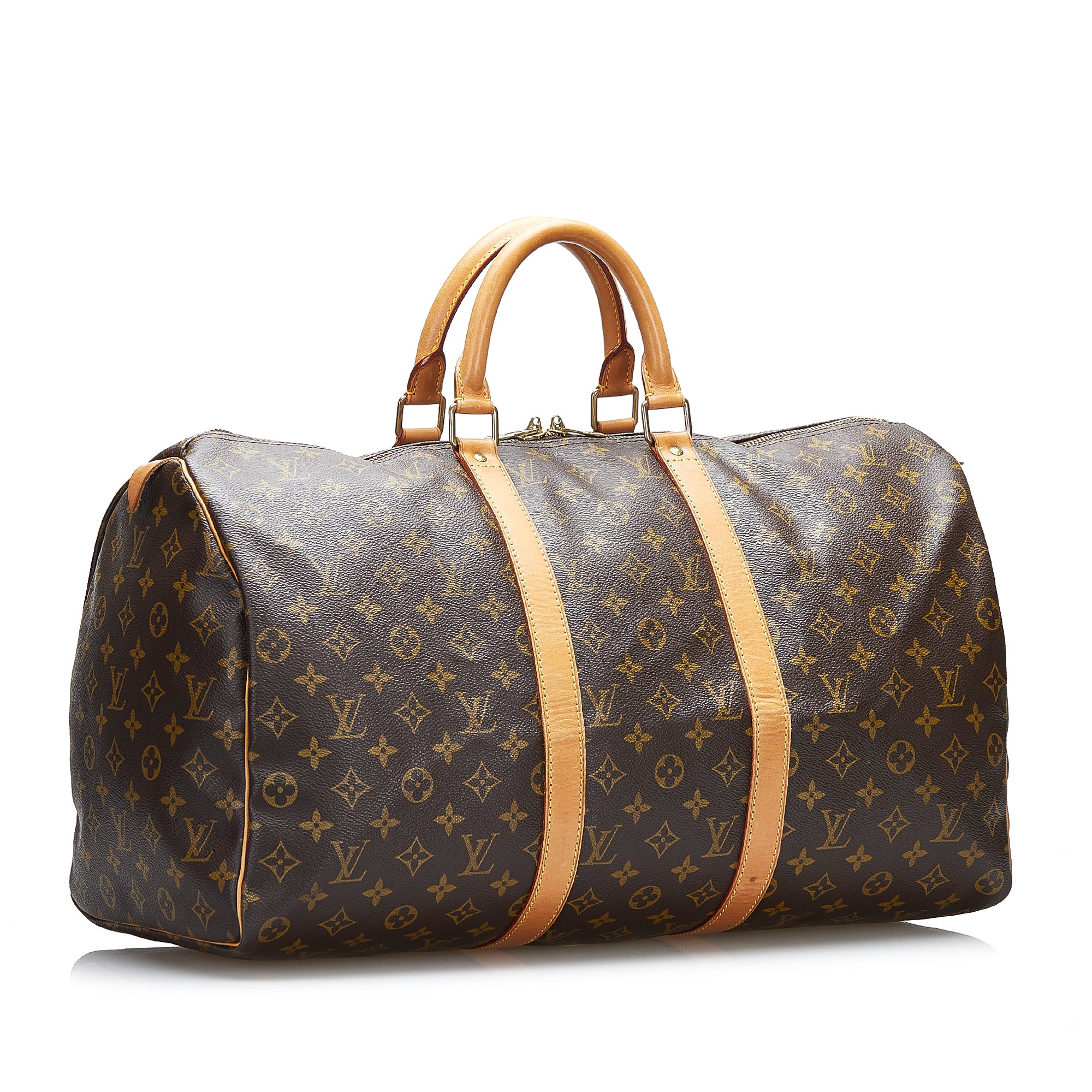 Shop for Louis Vuitton Monogram Canvas Leather Keepall 50 cm Duffle Bag  Luggage - Shipped from USA