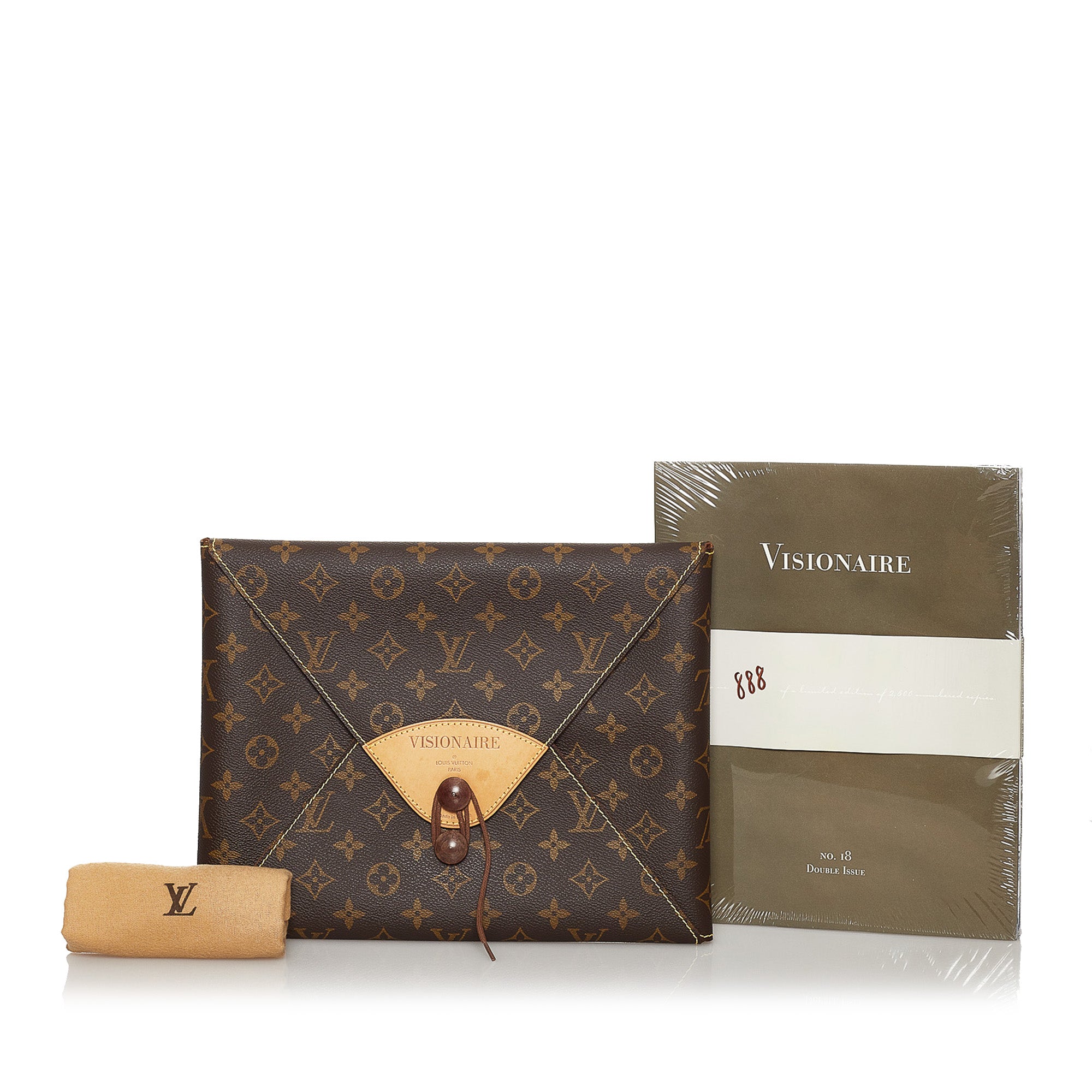 Brown Louis Vuitton Monogram Visionaire Clutch Bag – Designer Revival