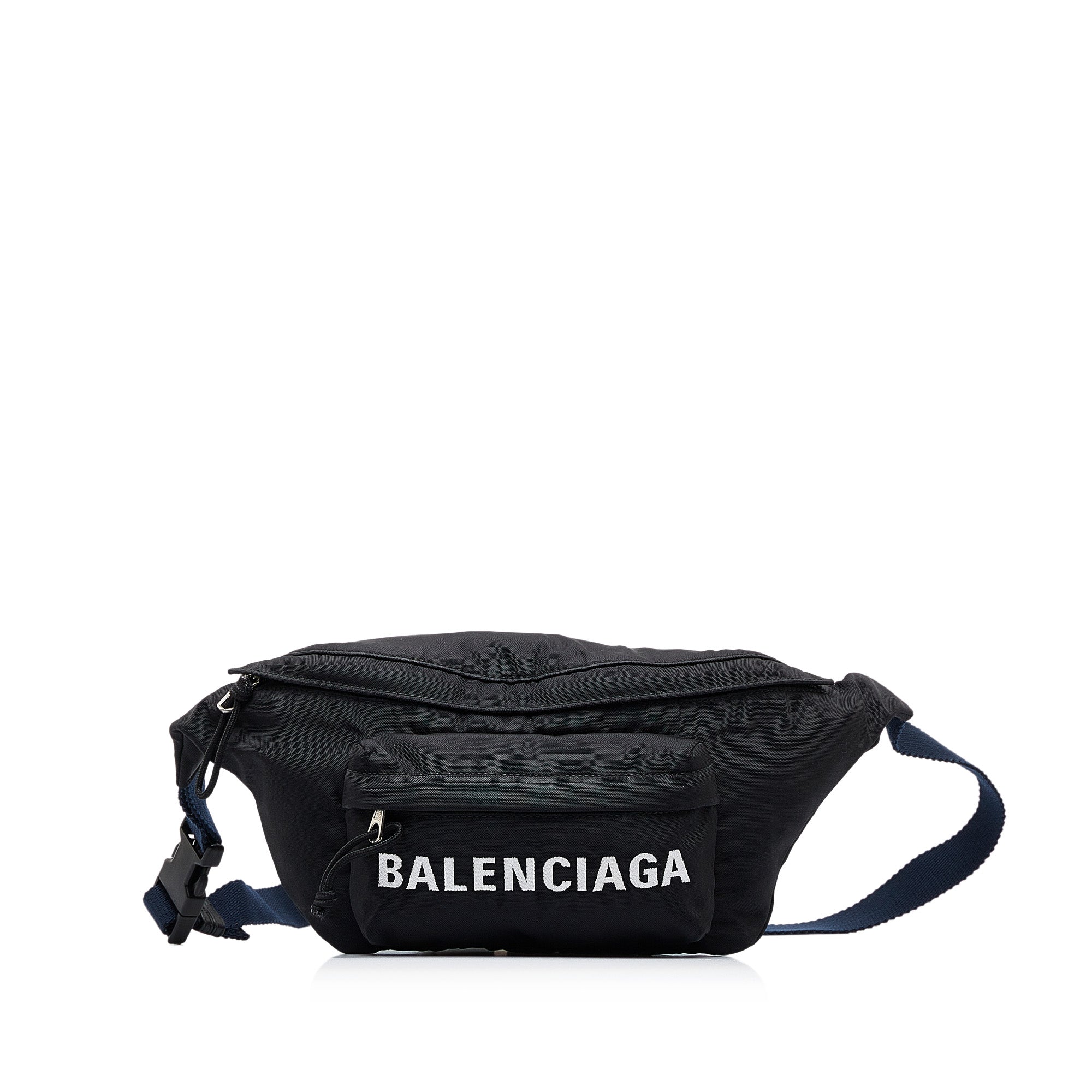 Black Balenciaga Wheel Logo Belt | Designer Revival
