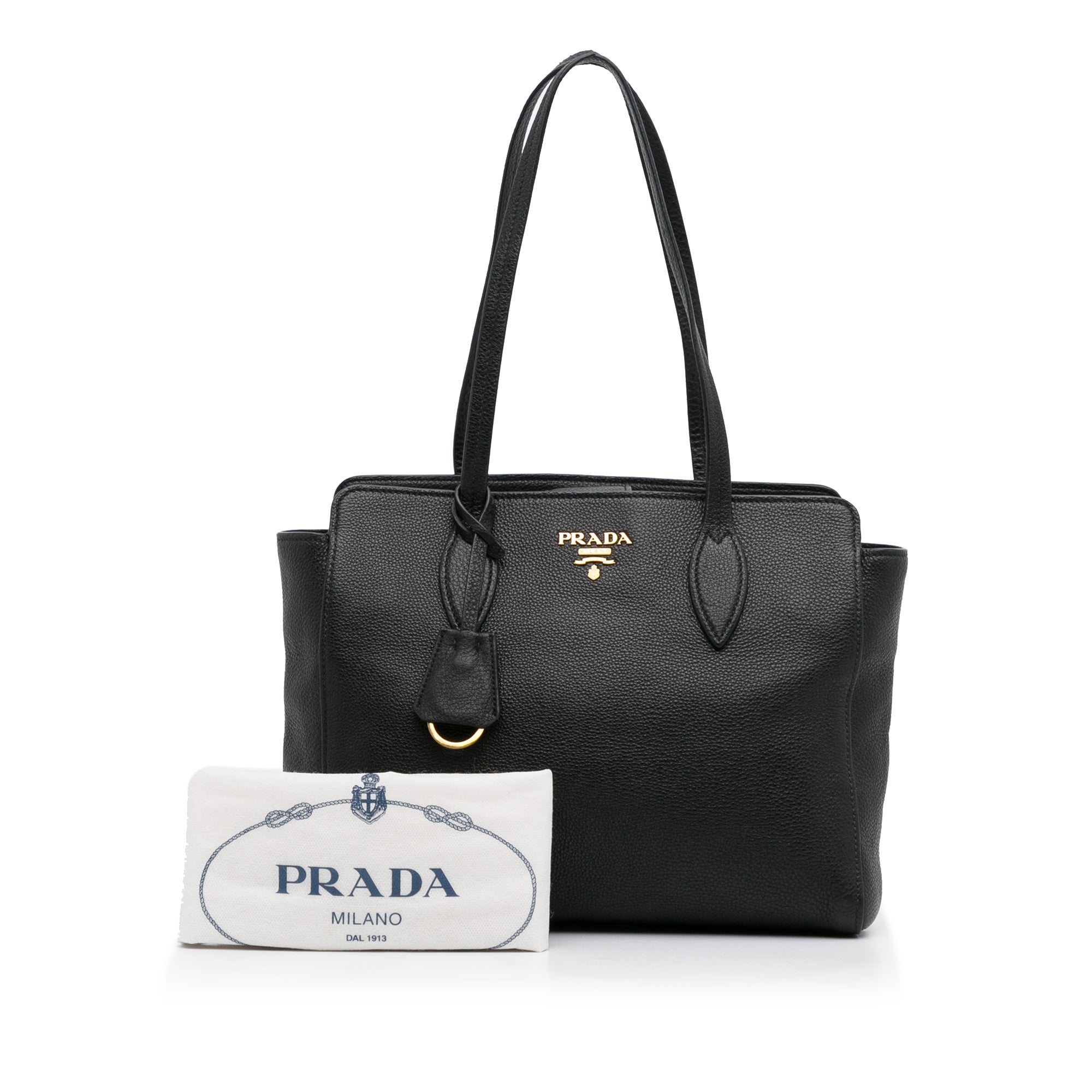 Black Prada Vitello Phenix Tote – Designer Revival