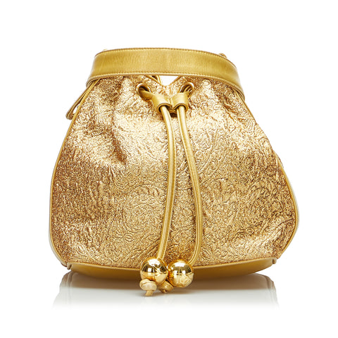 RvceShops Revival, Gold Chanel Brocade Bucket Bag
