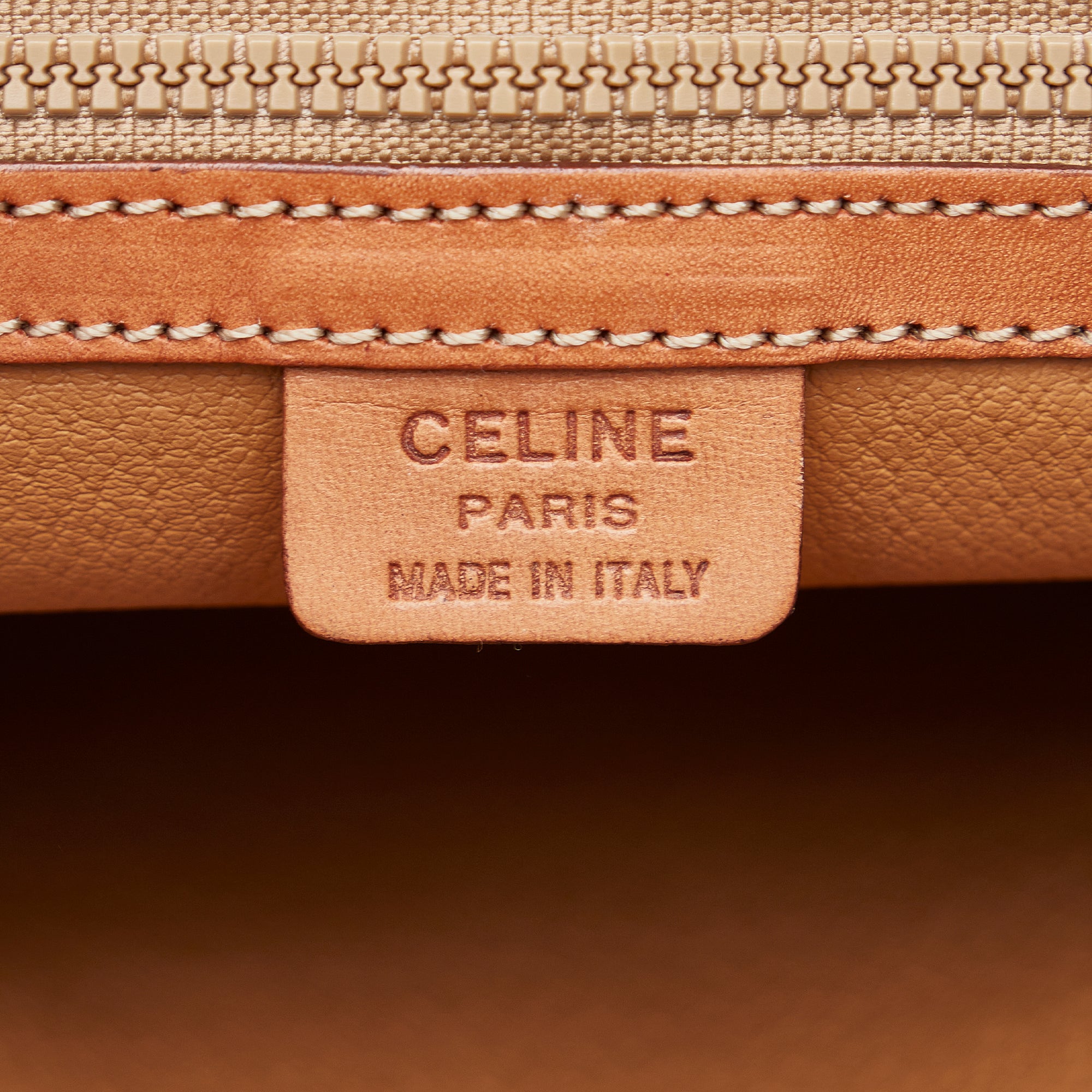 Beige Celine Macadam Dome Handbag – Designer Revival