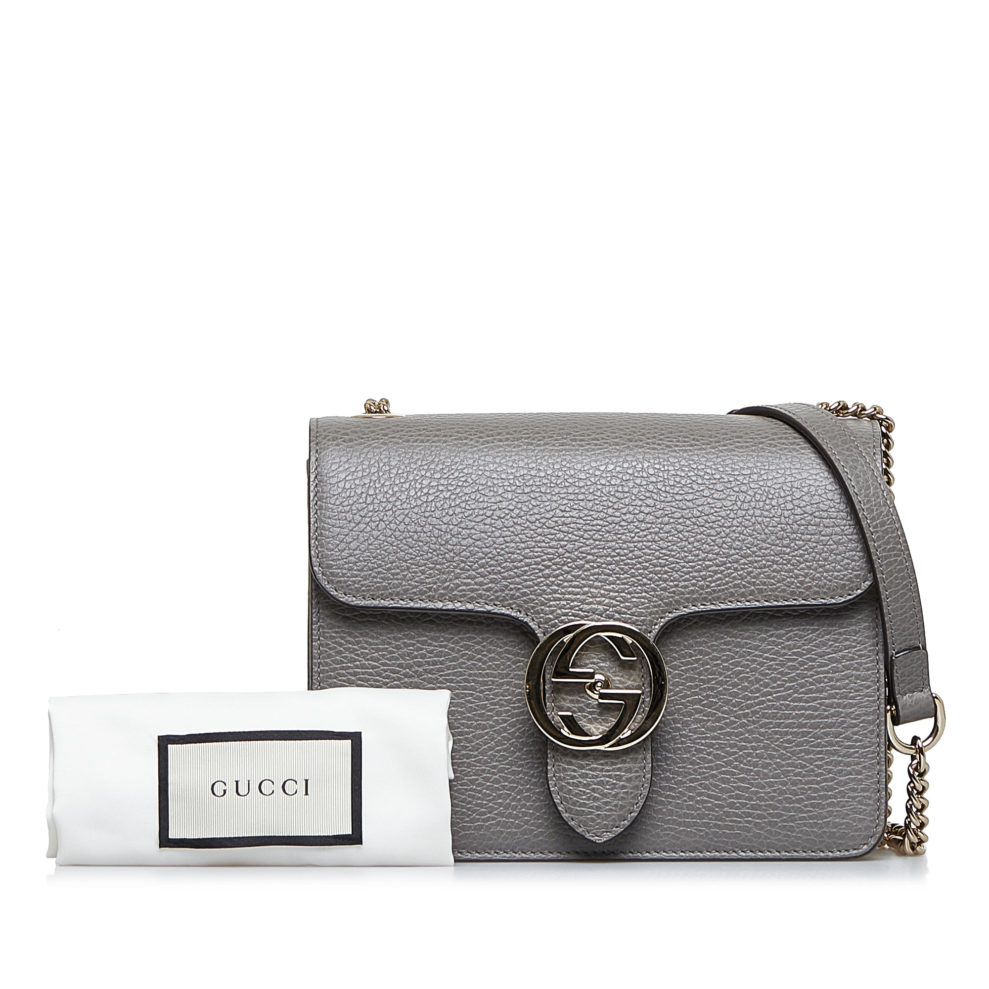 GUCCI-Interlocking-G-Leather-Chain-Crossbody-Bag-Gray-510304 –  dct-ep_vintage luxury Store