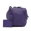 Purple Bottega Veneta Intrecciato Cube Crossbody Bag