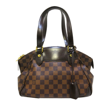 Brown Louis Vuitton Damier Ebene Verona PM Shoulder Bag - Designer Revival