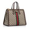 Brown Gucci GG Supreme Ophidia Satchel