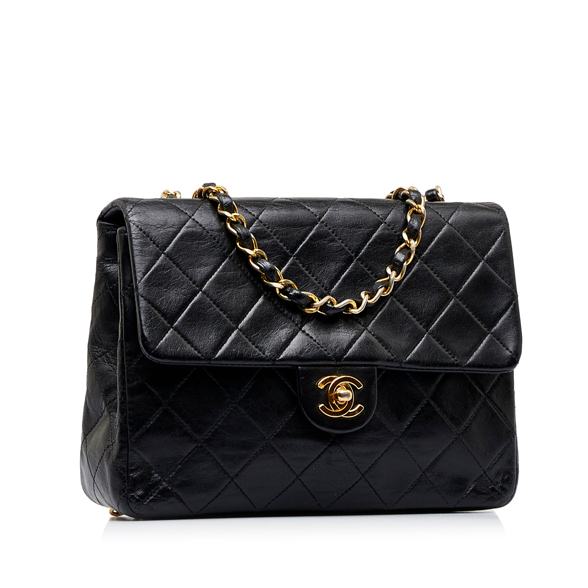 Chanel Black and Silver Lambskin Mini Classic Limited Edition