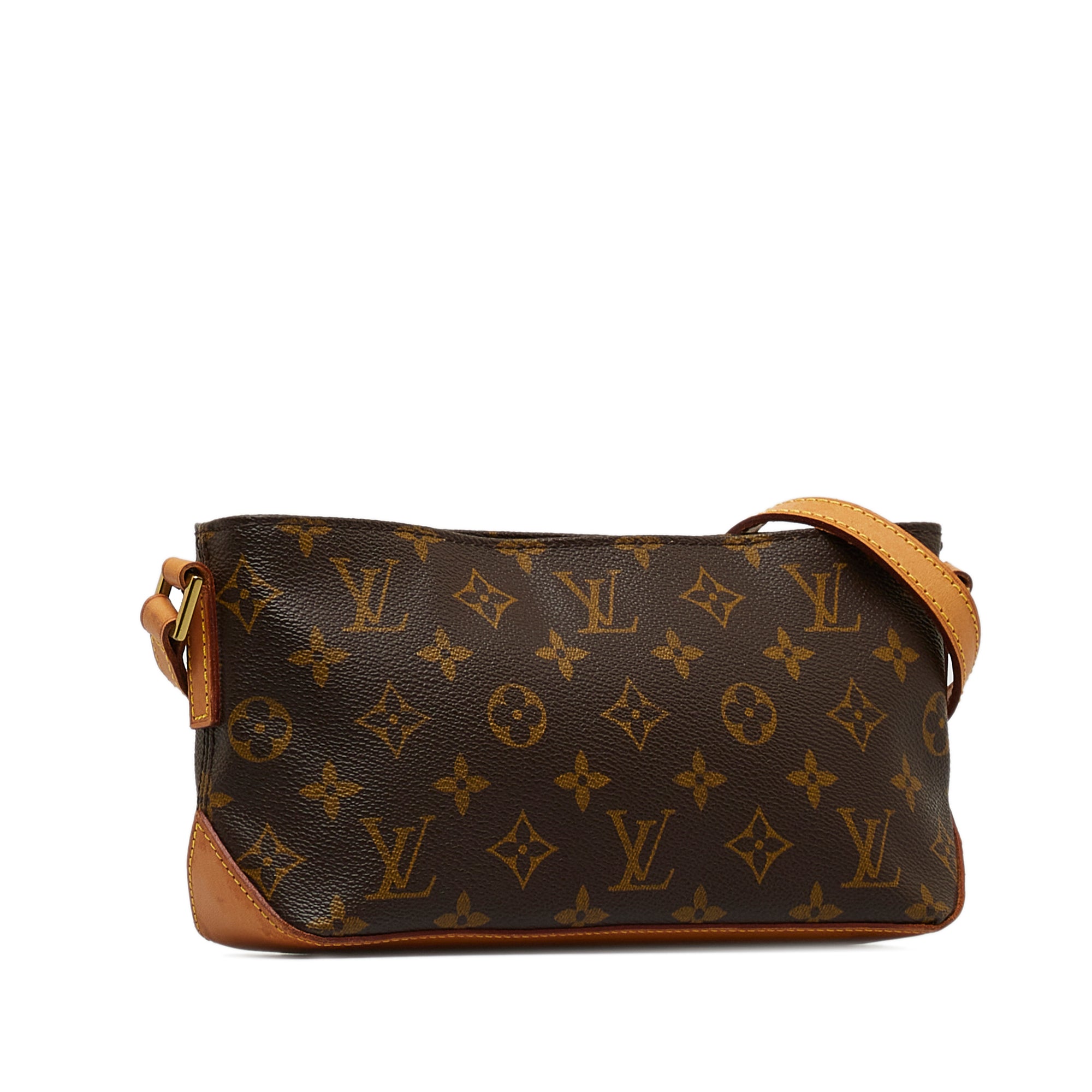 Auth Louis Vuitton Monogram Trotteur Shoulder Bag Crossbody Bag