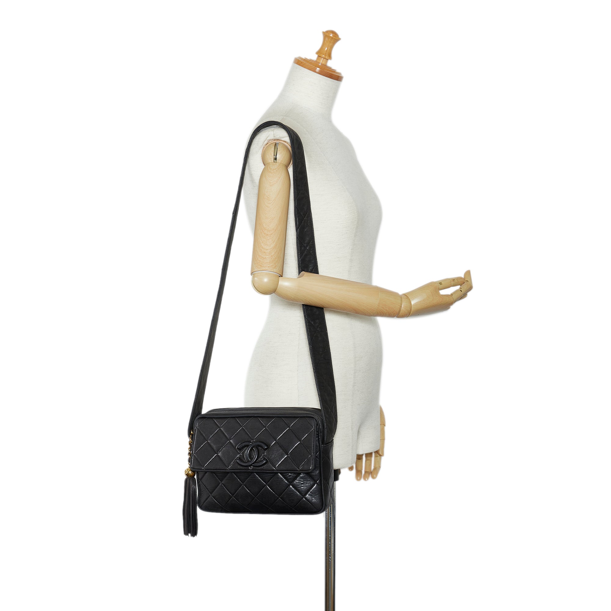 Black Chanel CC Matelasse Tassel Camera Bag, RvceShops Revival
